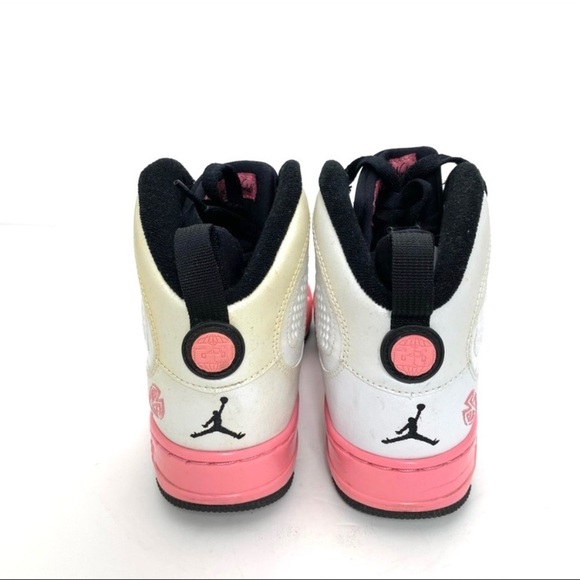 AIR Jordan Force IX (AJF 9) GS Dear Mama Sneaker White with Pink Size 4.5 Youth - Picture 9 of 10